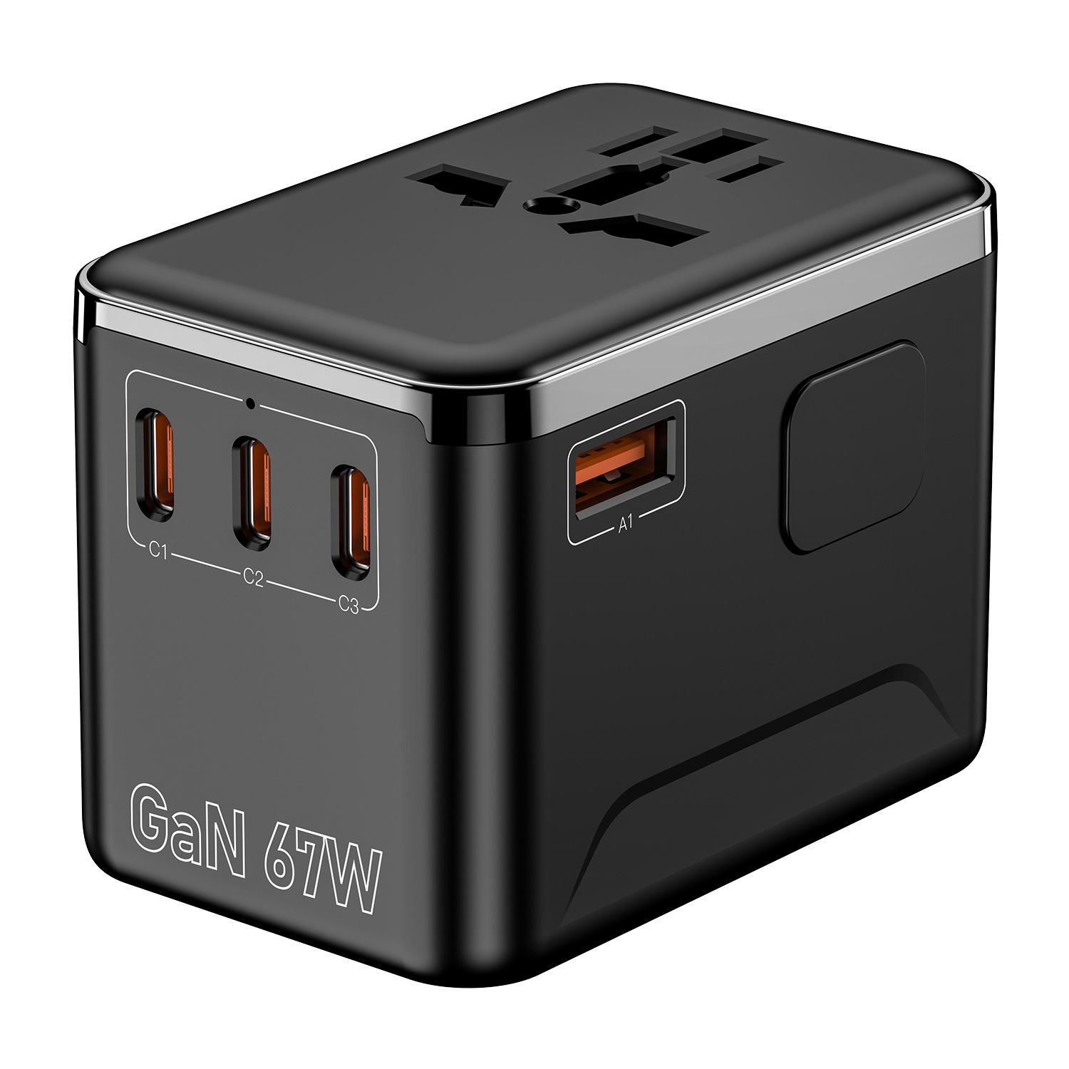 New GaN Fast Charging 67W Multi-function Plug Travel Charging Socket Converter Socket Adapter Plug