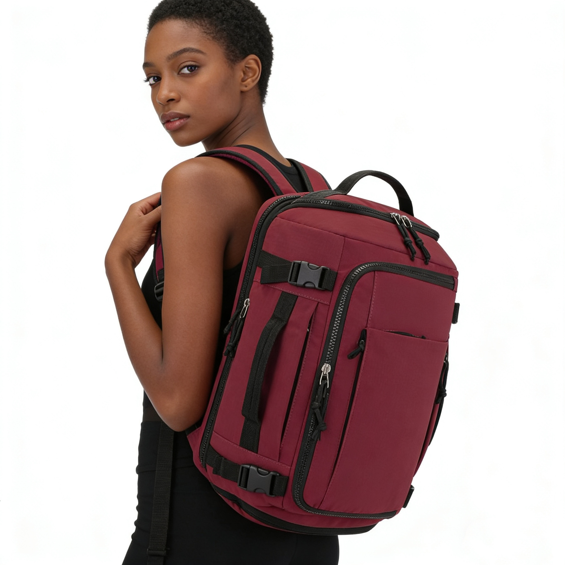 Large capacity waterproof backpack men women universal business travel bag computer bag backpack lightweight expandable sports bag