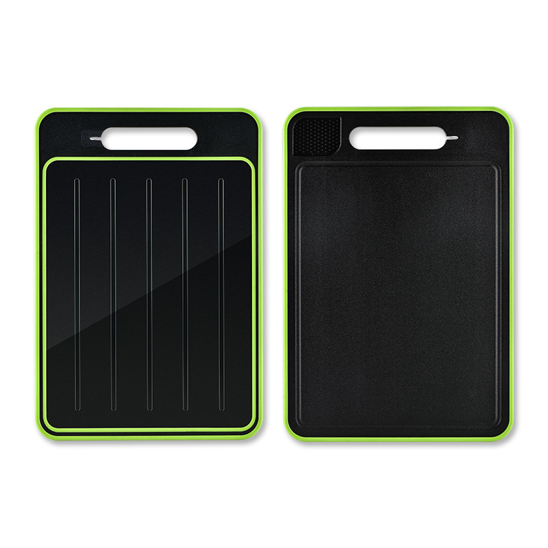Thawing Cutting Board Aluminum Alloy Double-Sided with Knife Sharpener Garlic Grater Multi-Functional Anti-Slip Chopping Board Stainless Steel Cutting Board Home