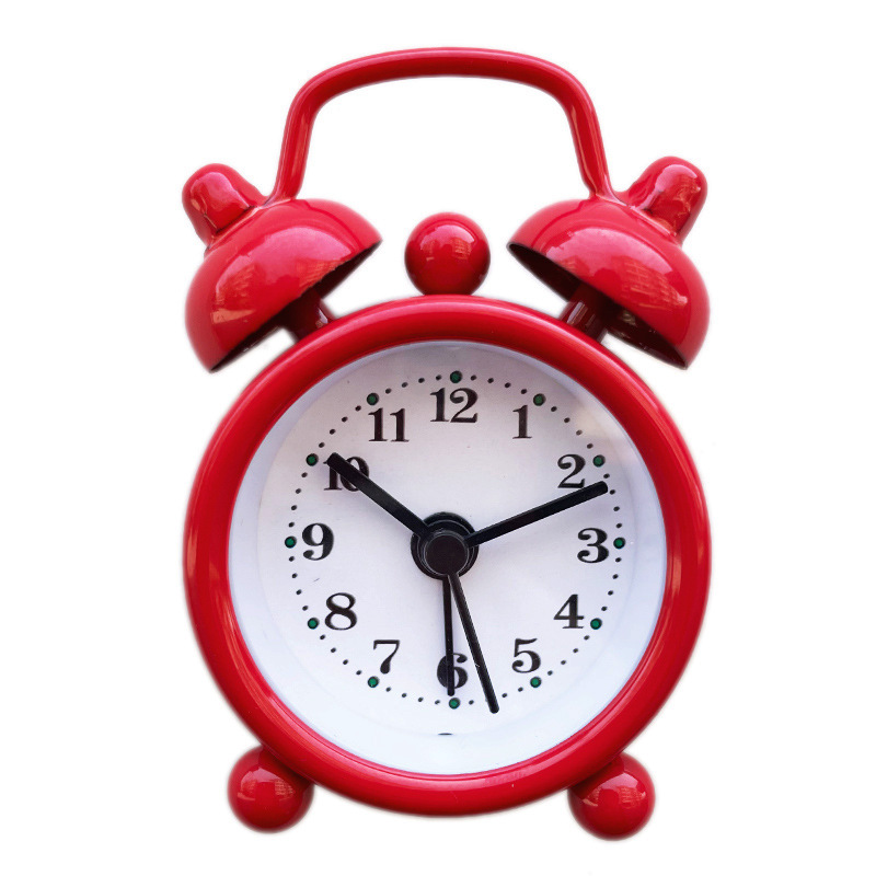 Novelty Mini Metal Small Alarm Clock Student Children Study Alarm Clock Customizable with Logo