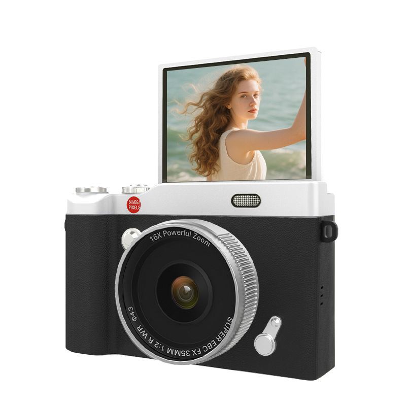 64MP HD Digital Camera Student Entry-level Mini Card Camera Home Shooting Camera