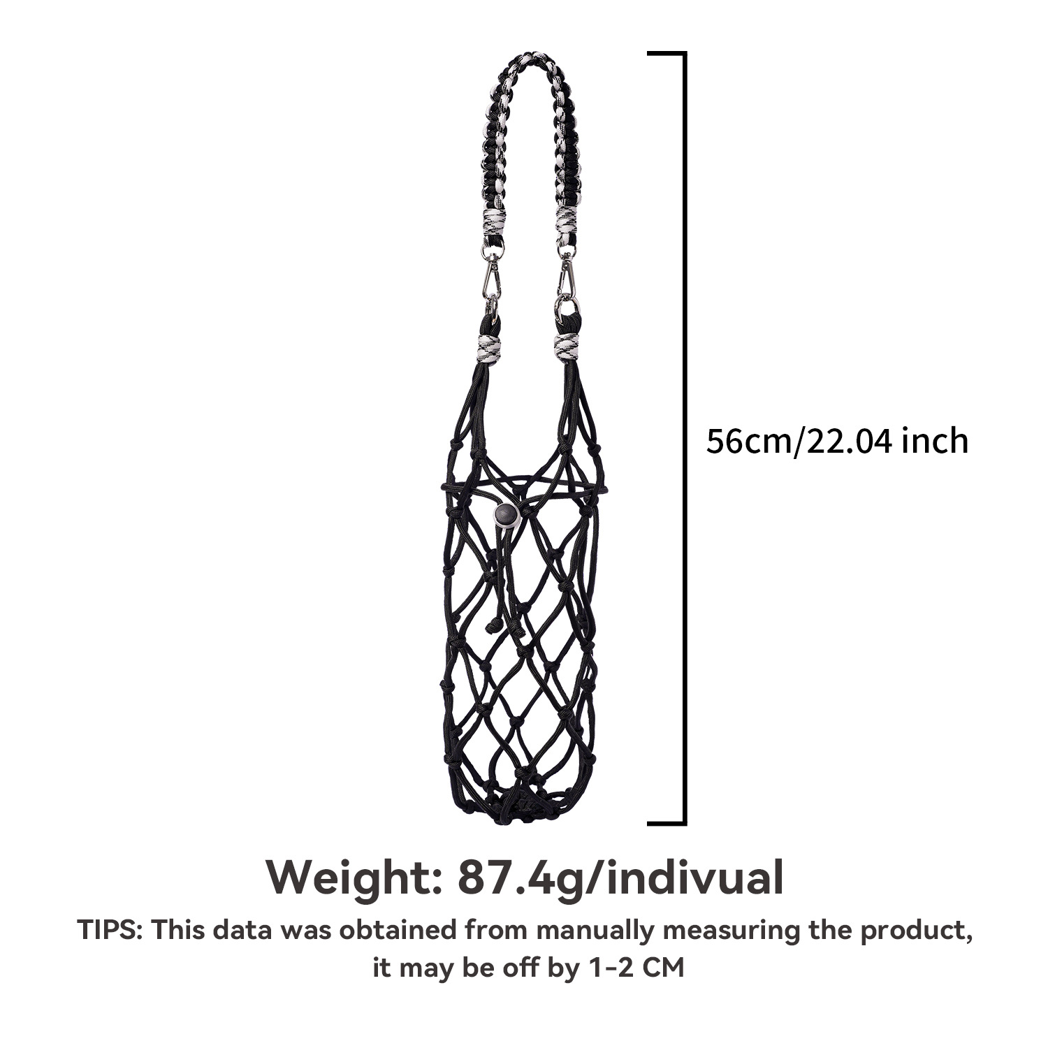 New Stanley Cup Accessory Mesh Bag Cup Cover Handwoven Water Bottle Portable Handheld Rope Outdoor