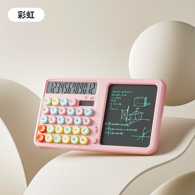 Goddess Writing Pad Computer for Office Students Portable Financial Accounting Solar Calculator