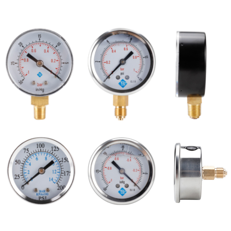 Barometer Water Pressure Gauge High Precision Air Conditioning Pressure Gauge Radial Axial Oil Pressure Barometer Vacuum Negative Pressure Gauge