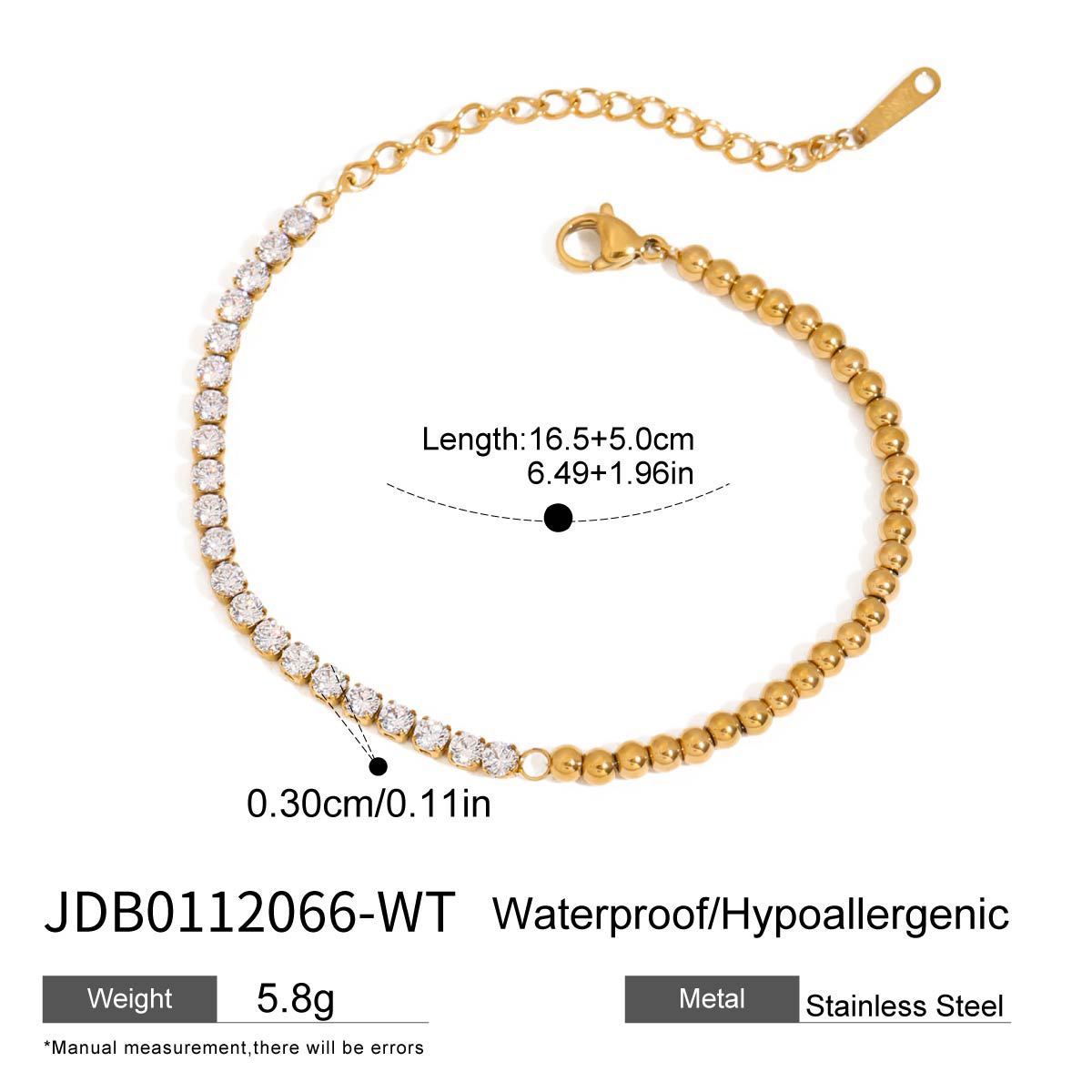 Jieding titanium steel accessories stainless steel stacking bracelet tennis chain niche bracelet