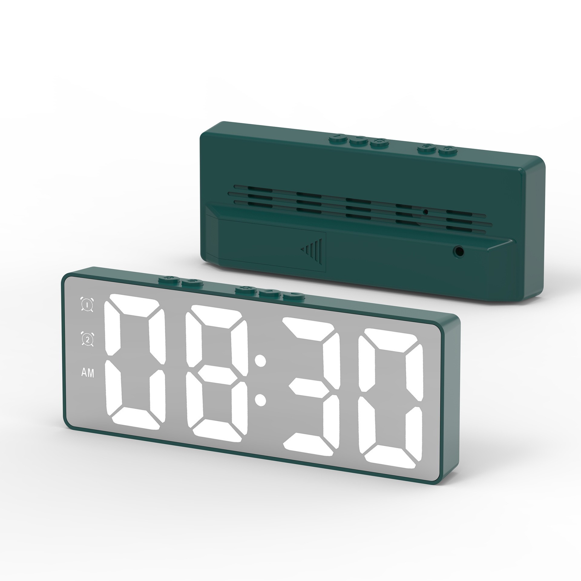 LED Mirror Electronic Alarm Clock USB Battery Dual Use Smart Voice Control Clock Student Special Alarm Clock