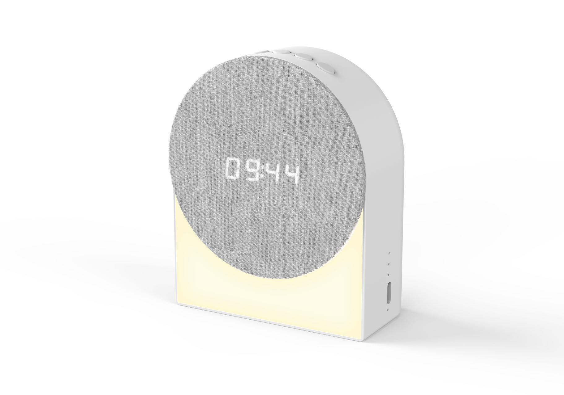 New Multifunctional Fabric Sleep Aid White Noise Night Light Bluetooth Speaker with Timer Clock Alarm White Noise