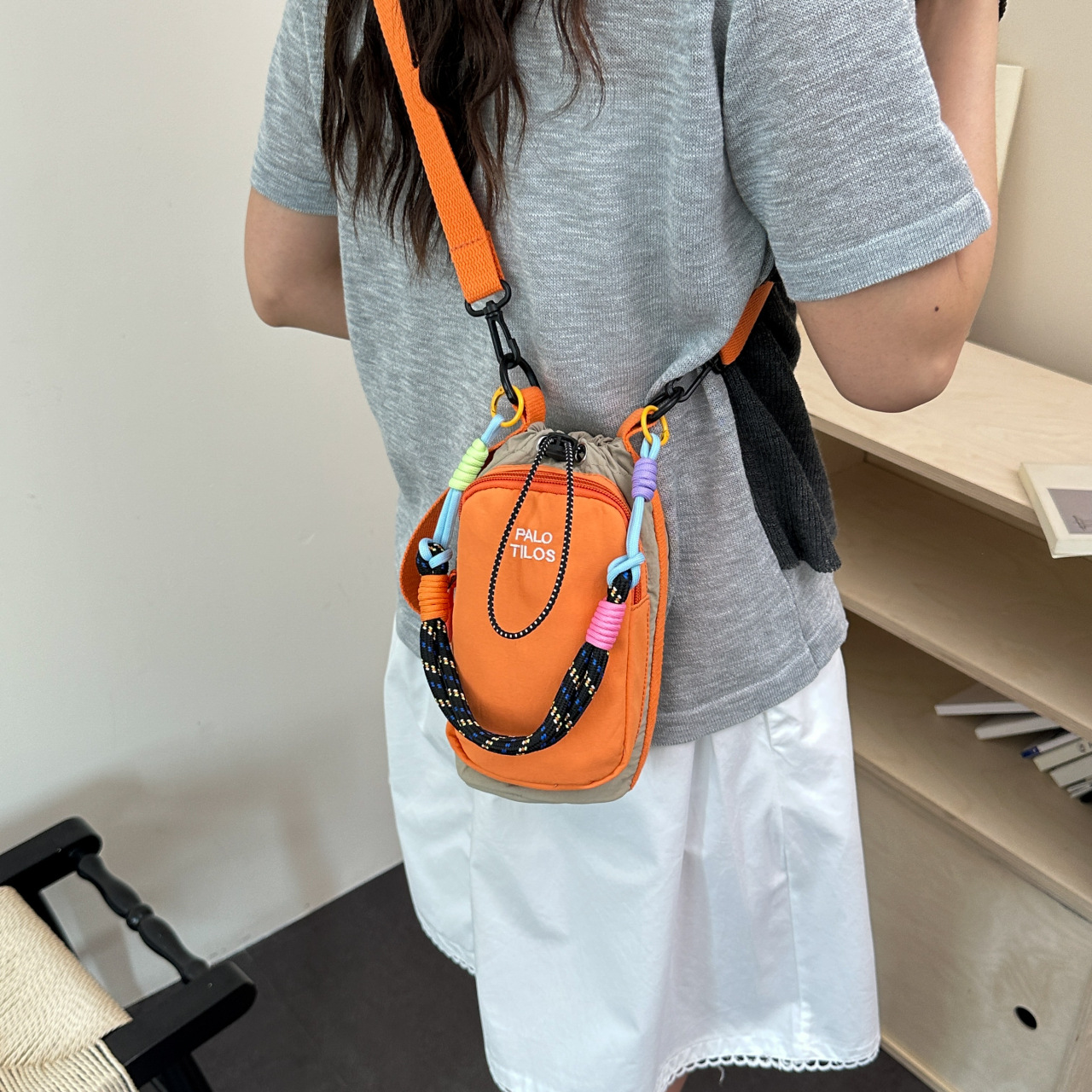 2026 Summer New Orange Portable Phone Bag Small Bag Outdoor Cycling Single Shoulder Crossbody Bag