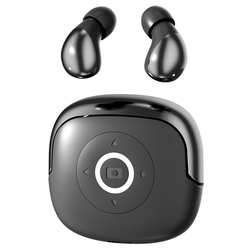 Q9-Q10TK New Couple 2-in-1 Bluetooth Earphones In-ear Clip-on Private Mold Wireless Earphones