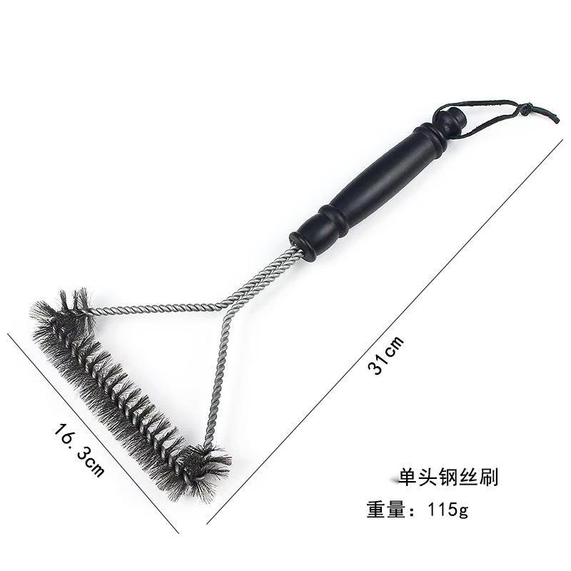 Special BBQ Grill Cleaning Brush Grill Rack Brush Grill Net Kitchen Tool Steel Wire Outdoor Stainless Steel Wire Brush