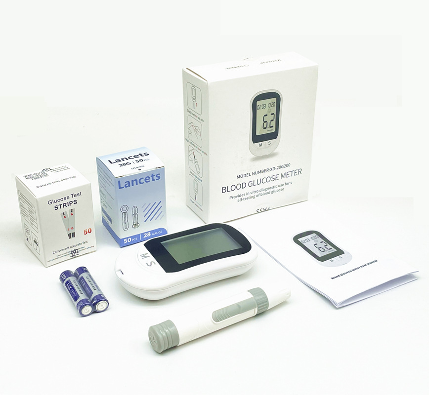 Blood Glucose Meter Home Blood Sugar Test Monitor High Blood Sugar Medical Blood Glucose Meter Tester Set Automatic