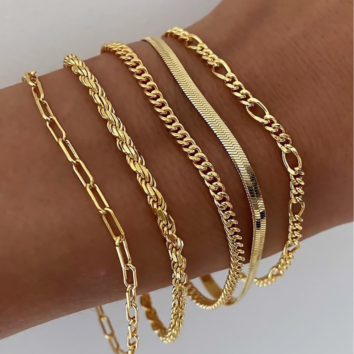 Decorative Bracelet Set New Alloy Combination Hand and Foot Jewelry Six-Piece Set