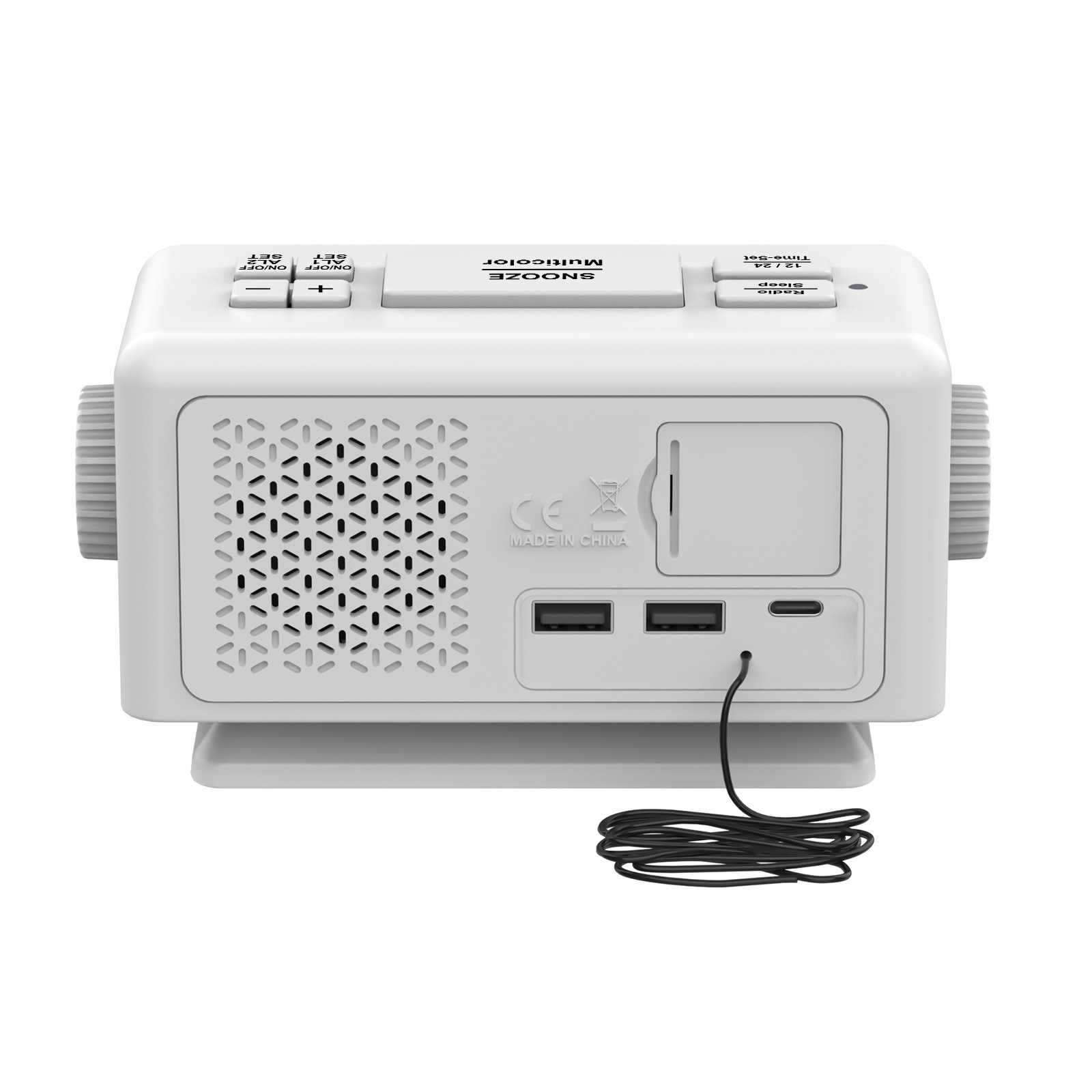 New Calendar Radio Alarm Clock RGB Colorful Mirror Large Screen Display Electronic Clock