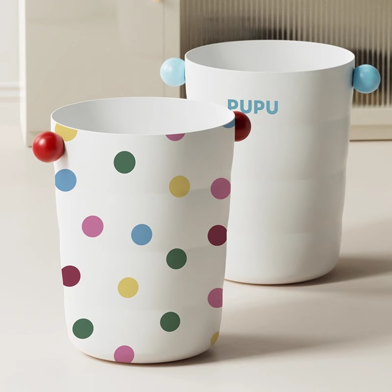Trash Can Home Living Room Bedroom Kitchen Toilet Bathroom With Lid Large Capacity Storage Bucket Paper Basket