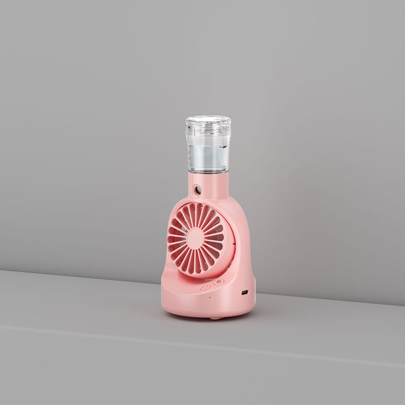New F8 Dual Spray Mist Cooling Desktop Fan Humidifier USB Portable Digital Display Handheld Mini Fan