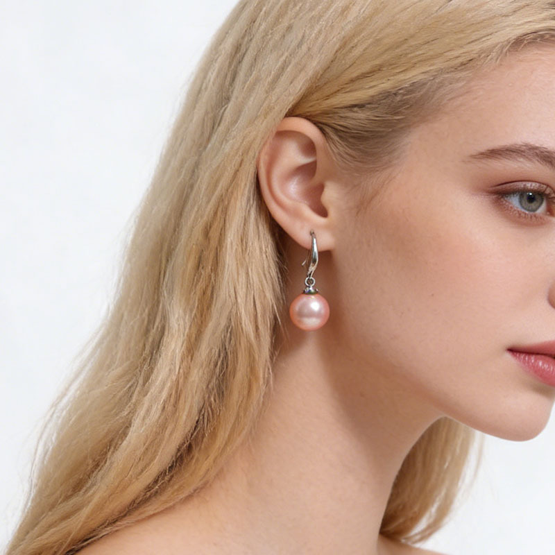 Natural Shell Pearl Ear Hook for Women Pearl Drop Earrings Exquisite Design Elegant Ear Accessories