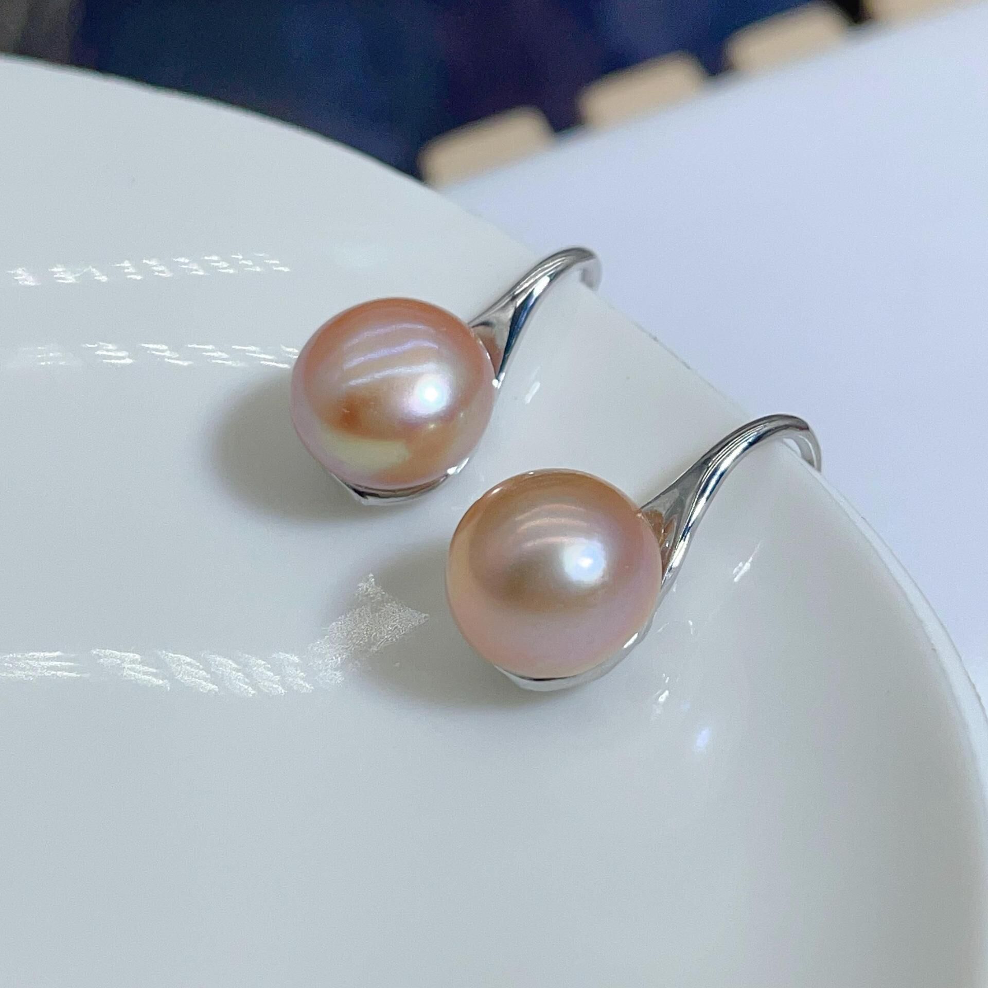 Freshwater Pearl Ear Hooks Bread Pearl High Heel Earrings Note Earrings Earrings