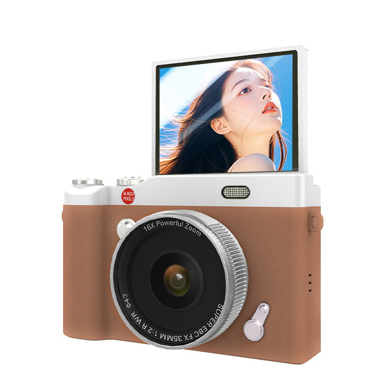 HD Flip Screen CCD Digital Camera Student Entry Level Travel Vlog Portable Compact Mirrorless Camera