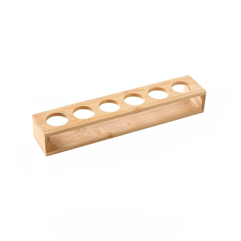 Bamboo liquor glass rack wine dispenser rack shot glass rack bamboo wooden rack small wine glass storage rack small sake cup rack