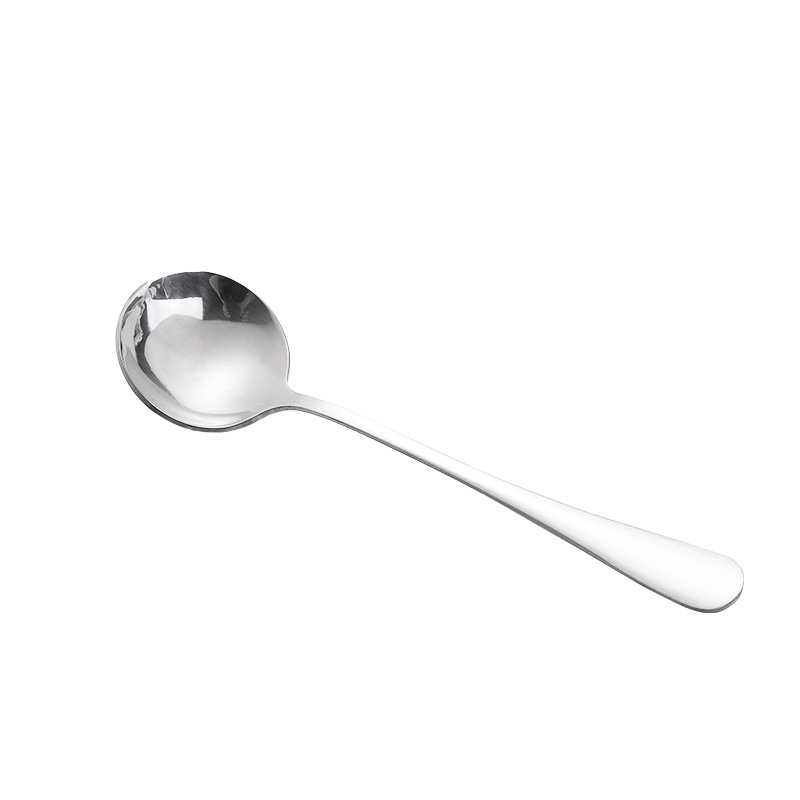 410 stainless steel round spoon, dessert fruit spoon, household rice spoon, soup spoon