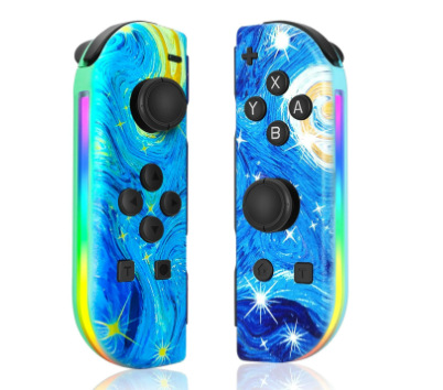 Switch Joy-Con Left and Right Controllers with Colorful RGB Lighting, Wake-Up Function, 5.2 Bluetooth, and Vibration Feedback