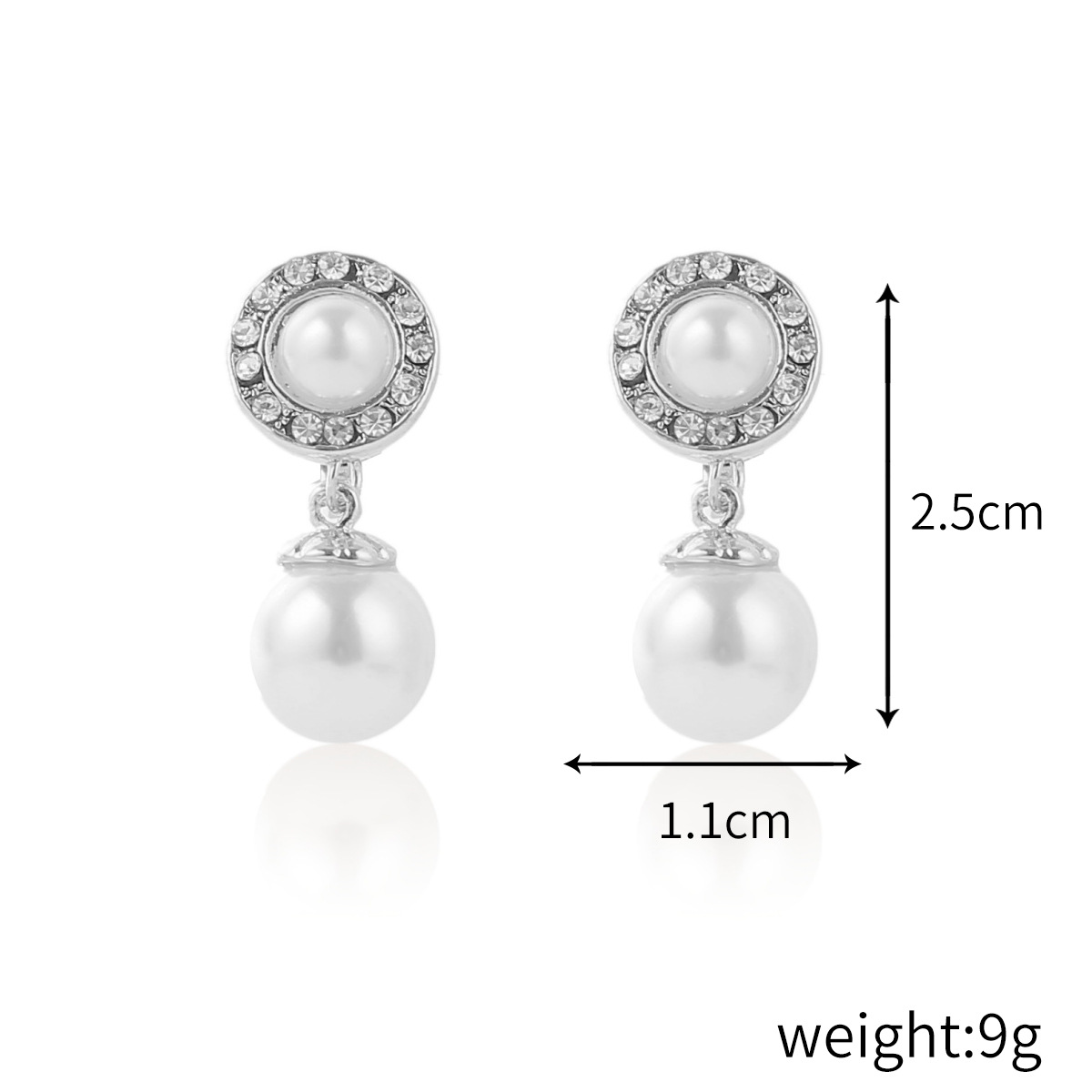 Earrings simple metal ear clips no piercing pearl ear clips