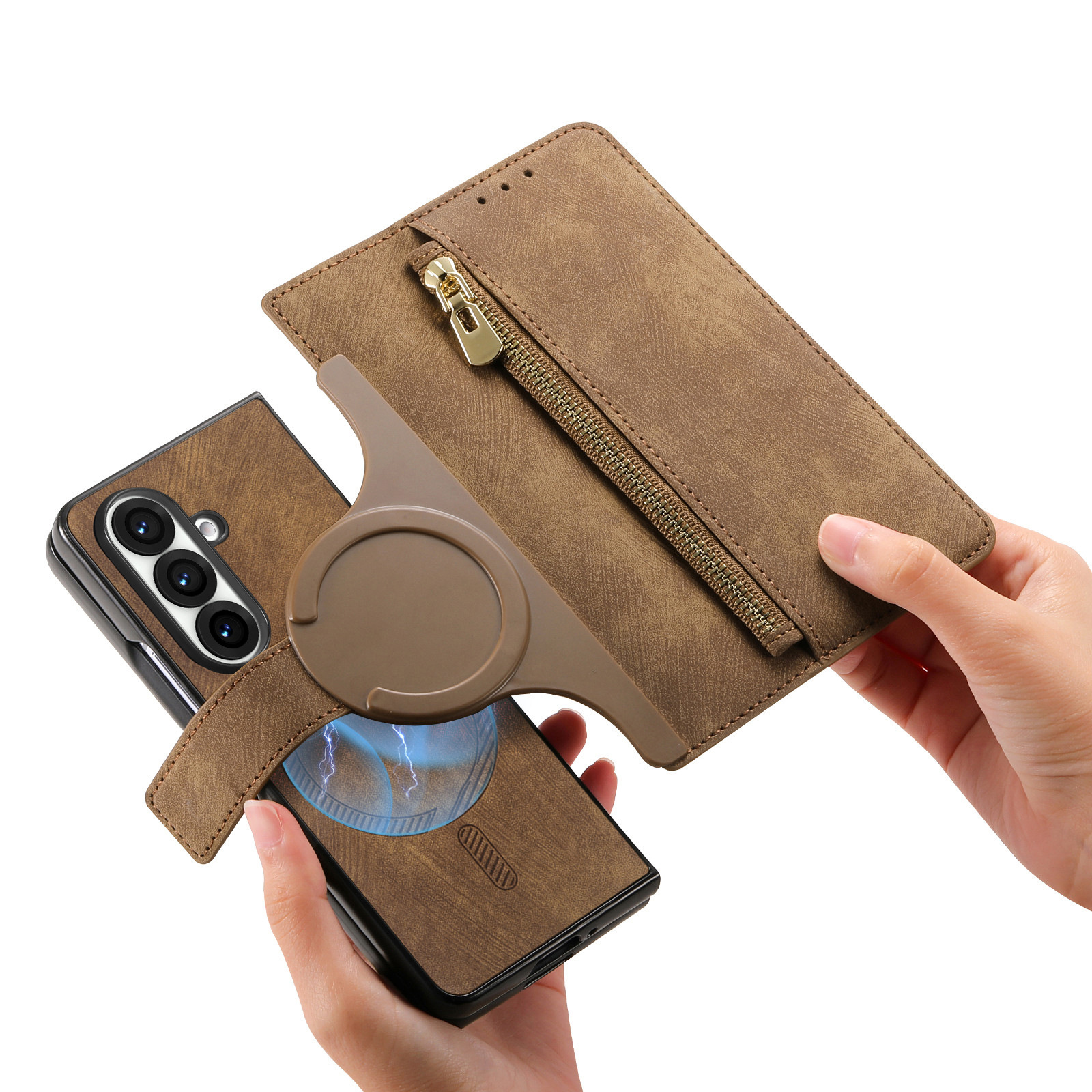 For Samsung Z Fold7 new magnetic two-in-one cover detachable phone leather case zfold7 case