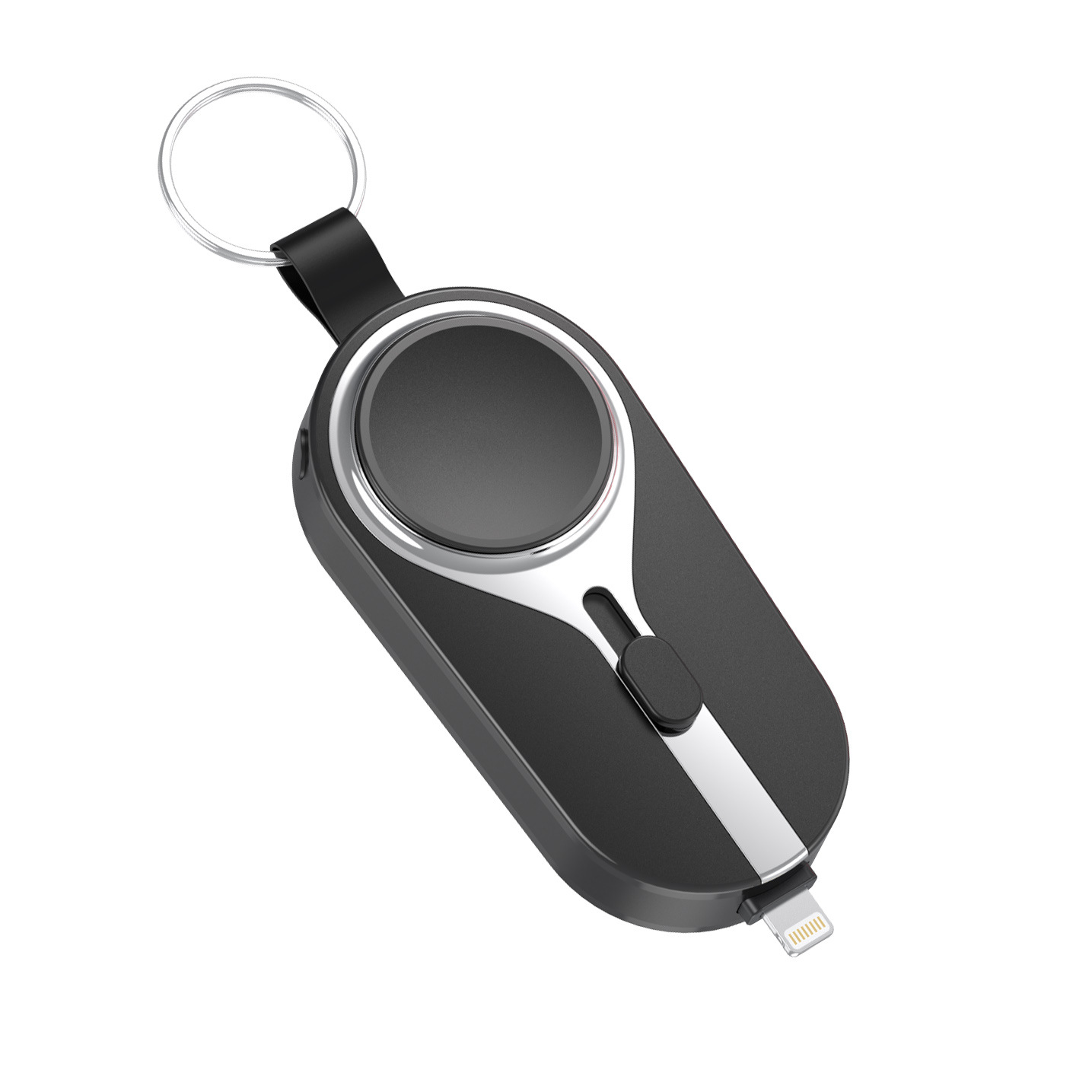 New mini keychain emergency power bank four-in-one retractable connector wireless charging for iWatch watch MINI