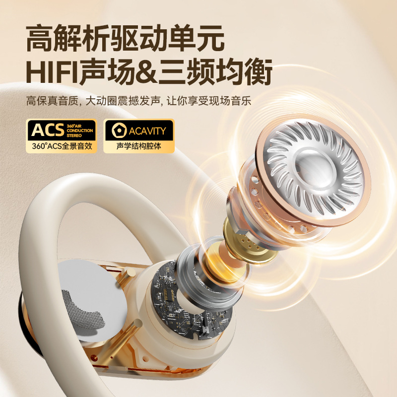 M57 Translation Bluetooth Earphones Ai Translation Meeting Recording Wireless Hanging Ear Bluetooth Earphones Ultra-Long Battery Life