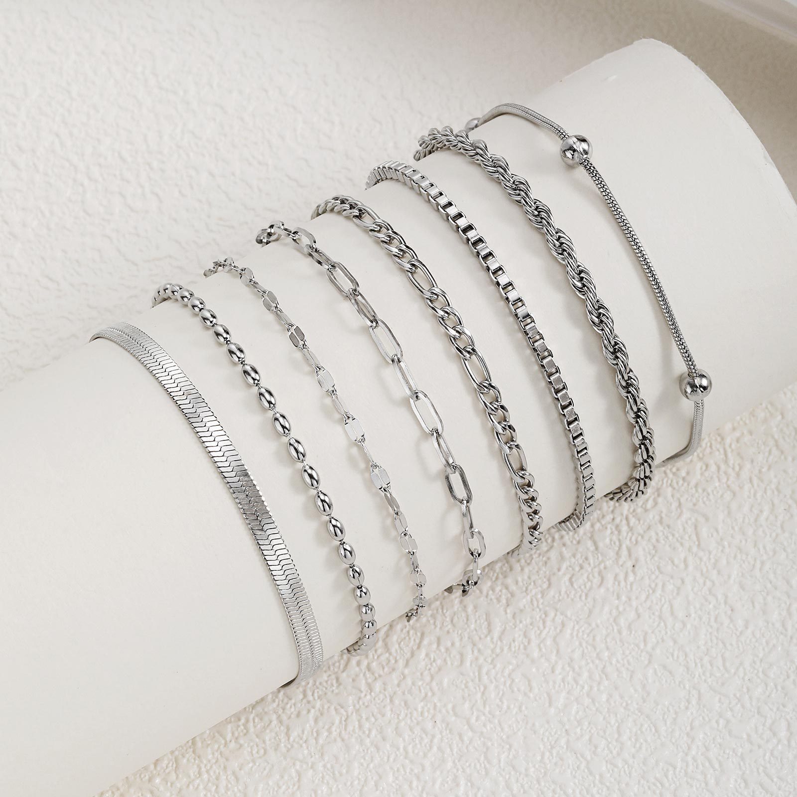 Women's Snake Bone Chain Hemp Rope Chain Simple Hand Jewelry Daily Layered Bracelet Huanmu Accessories
