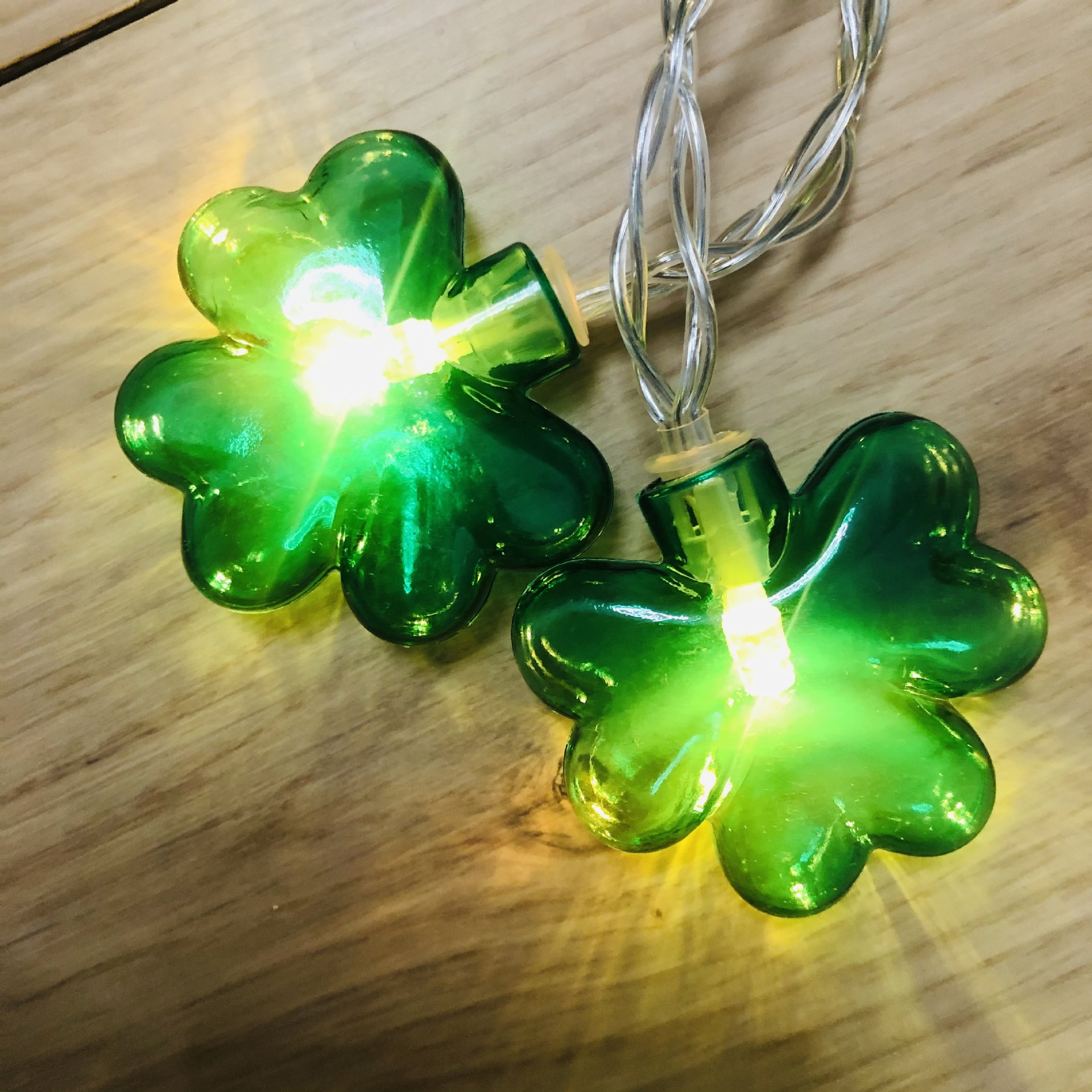St. Patrick's Day LED Shamrock Light String Irish Festival Theme Party Decoration Photo Prop Four-leaf Clover