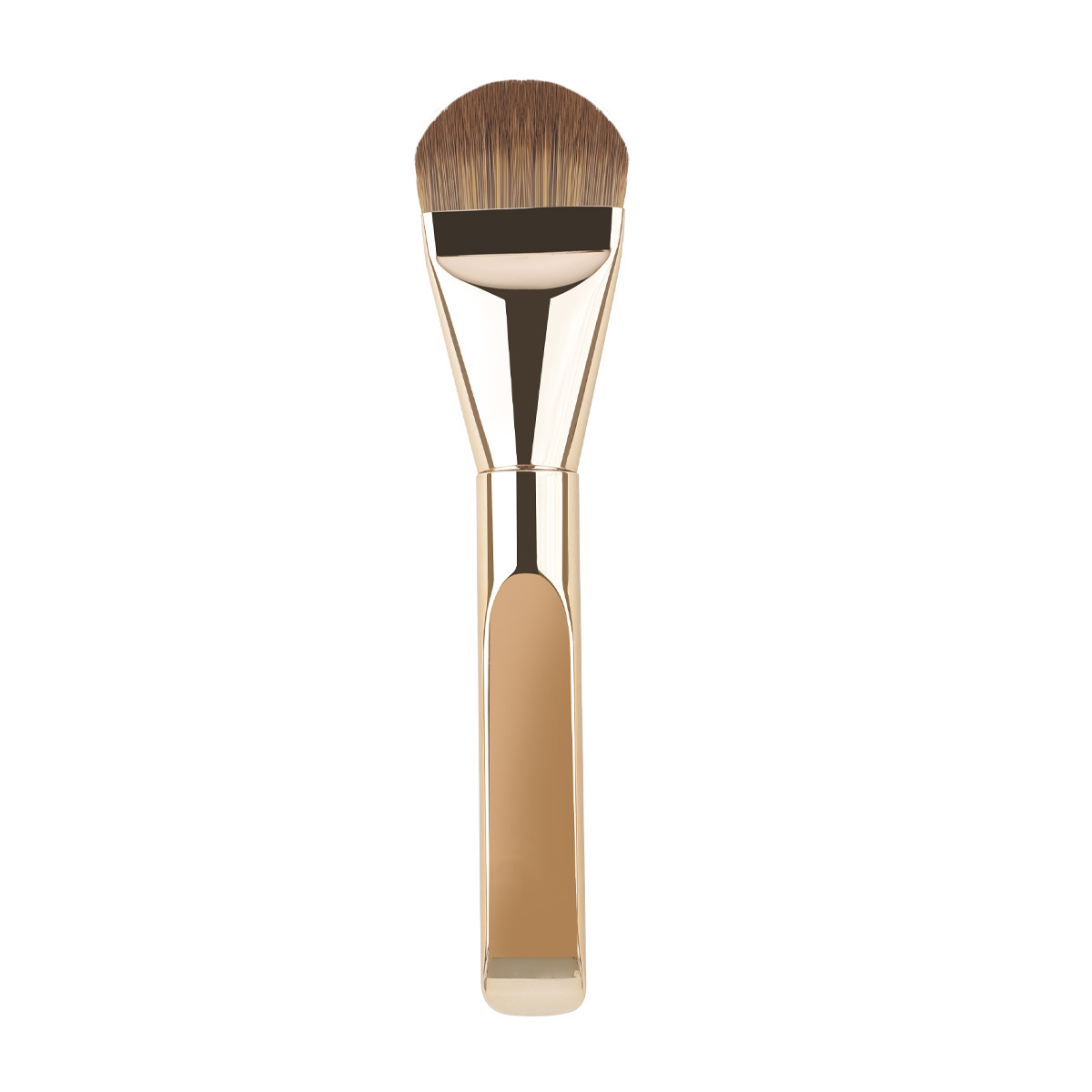 New Makeup Brush Thickened Aluminum Tube Foundation Brush Non-Absorbing Powder No Trace Base Makeup Tongue Shape Brush Face Mask Brush Cosmetic Tool