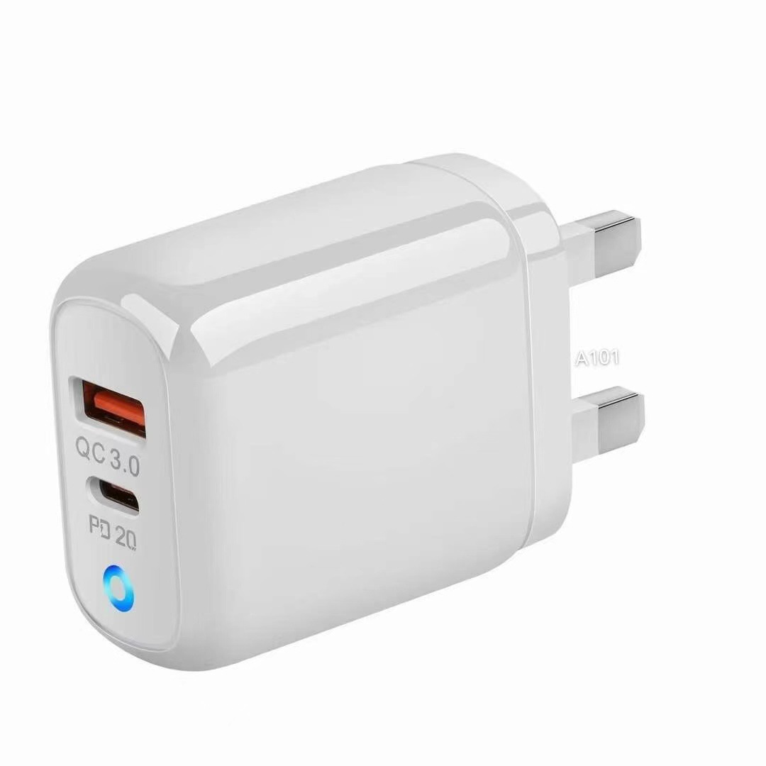 Charger for iPhone Android PD Charger Dual USB Fast Charger PD USB QC3.0 Charger Phone Flash Charging Head