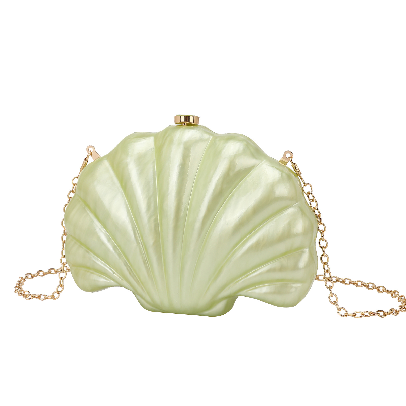 2024 New Shell Bag Natural Multicolor Evening Bag Clutch Bag Chain Shoulder Crossbody Bag Women