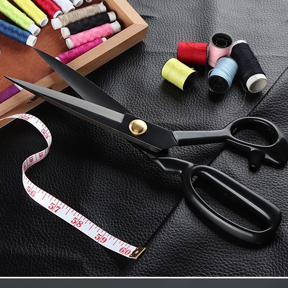 Tailor scissors manganese steel black blade clothing scissors leather handmade cloth cutting scissors rust-resistant sharpenable Daji scissors