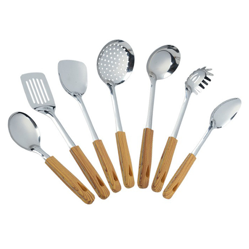 201 stainless steel spatula, spoon set, kitchen utensils, home kitchenware set, high temperature resistant, hotel supplies, full set