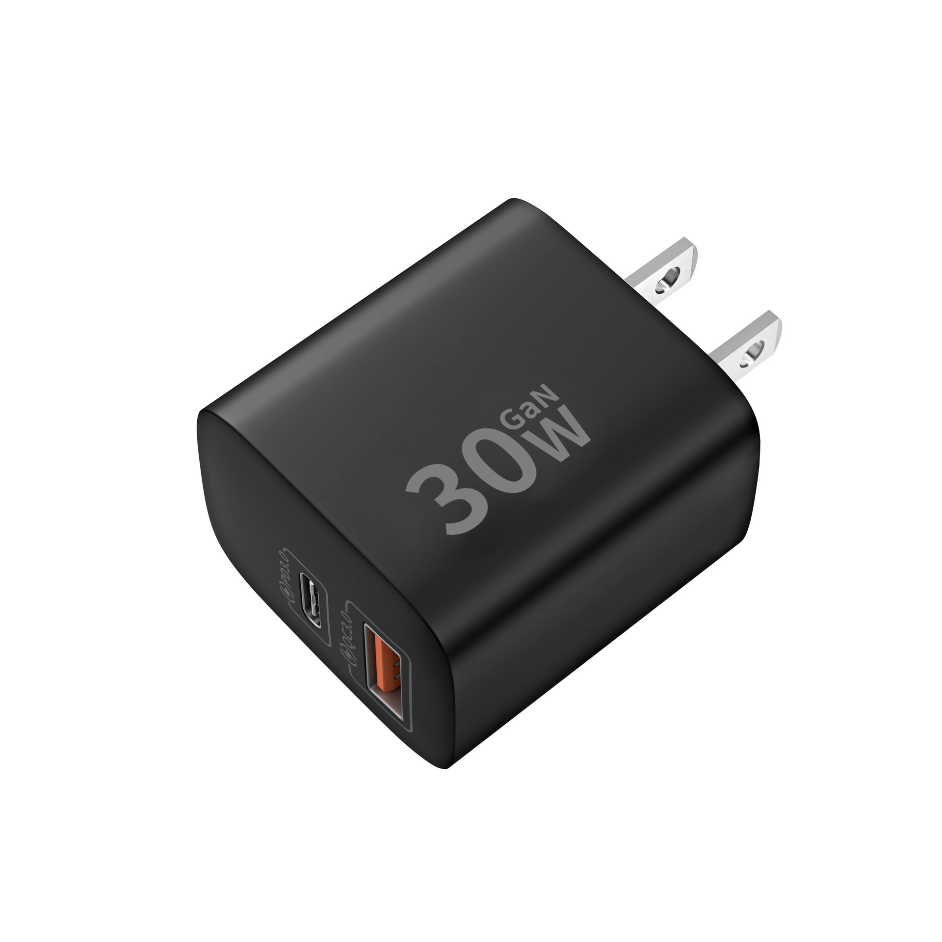 PD33W GaN charging head suitable for Apple Samsung phone QI2 wireless charging, US standard ETL charger