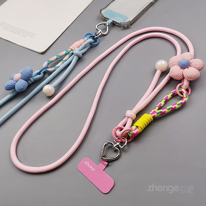 Phone strap crossbody adjustable neck long women's wrist short braided rope multifunctional outdoor travel climbing rope