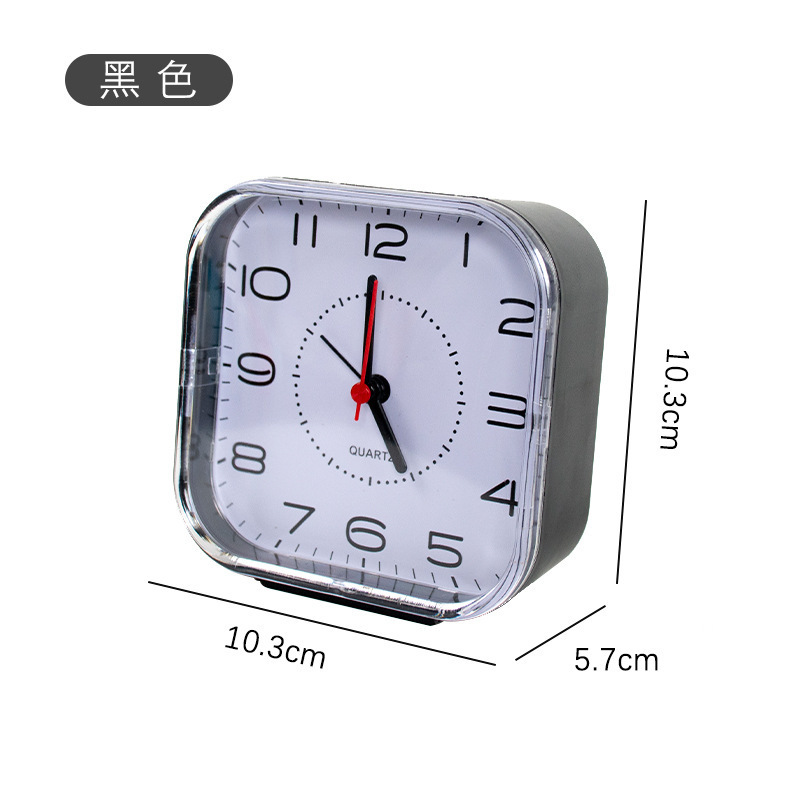 Mini Alarm Clock Student Second-Skip Bedside Clock Desktop Clock Lazy Simple Clock Children Cartoon Small Bell