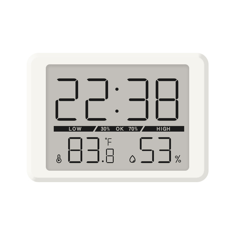 Slim Electronic Clock Simple Digital Clock Wall-Mounted LCD Small Alarm Clock Multifunctional Temperature Electronic Clock 8218