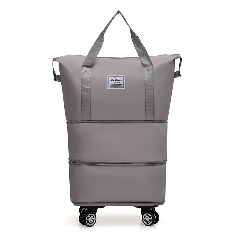 Foldable multi-purpose luggage large capacity handbag student use pull rod box universal wheel carry-on bag travel bag