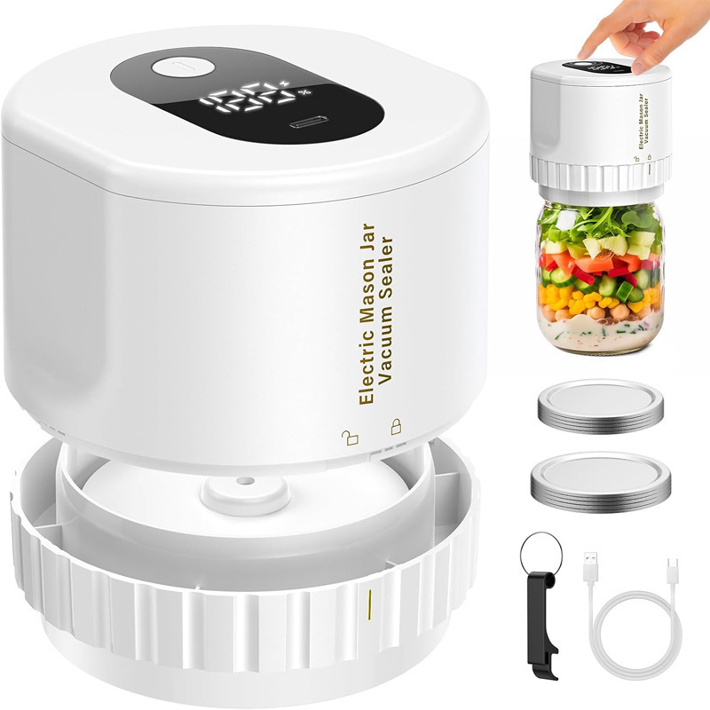 New Mason Jar Sealer Automatic Small Household Vacuum Sealer Electric Sealing Machine
