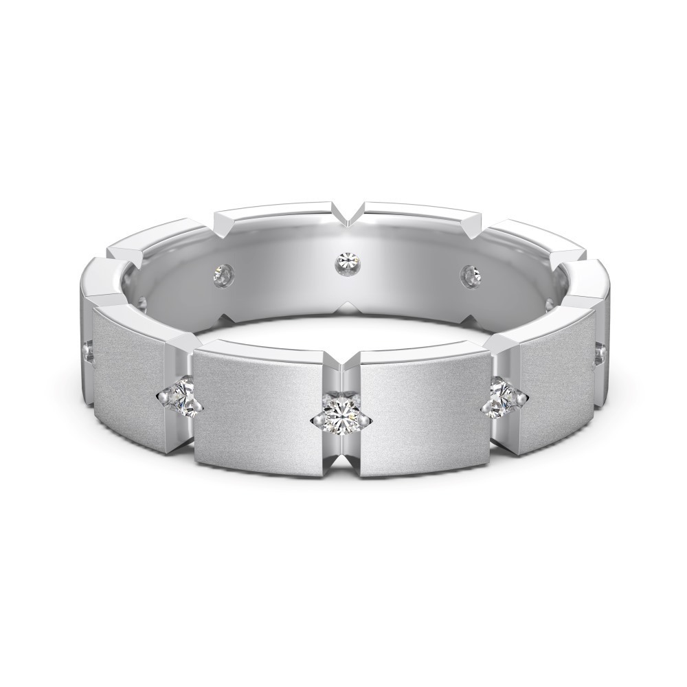Small S925 sterling silver ring for women, simple row drill irregular closed ring