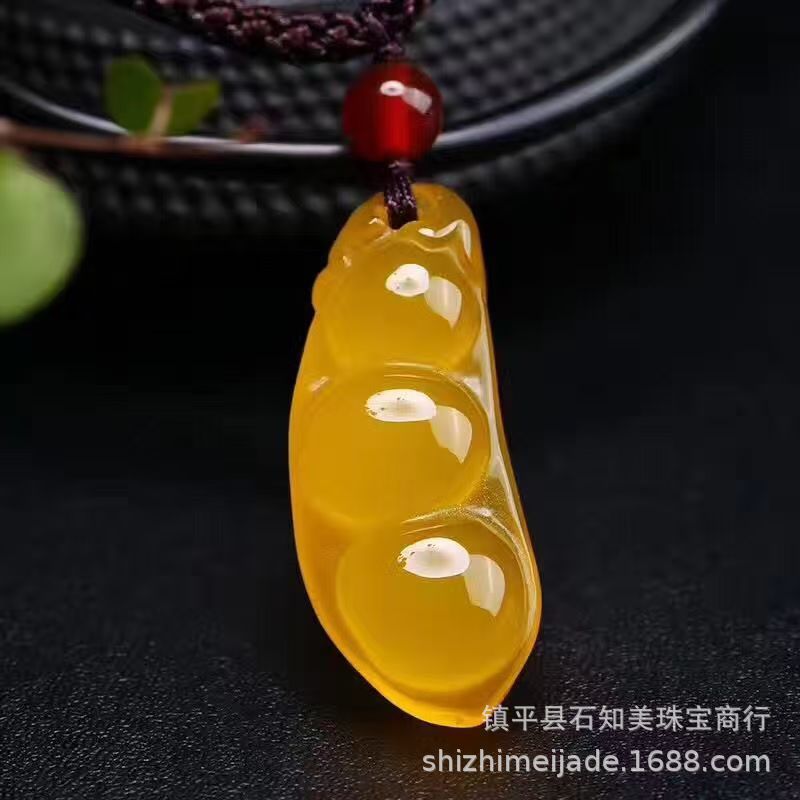 Ice Seed Yellow Chalcedony Guanyin Buddha Pendant Men Women Yellow Agate Auspicious Cloud Lock Pixiu Multi Pendant Live Broadcast