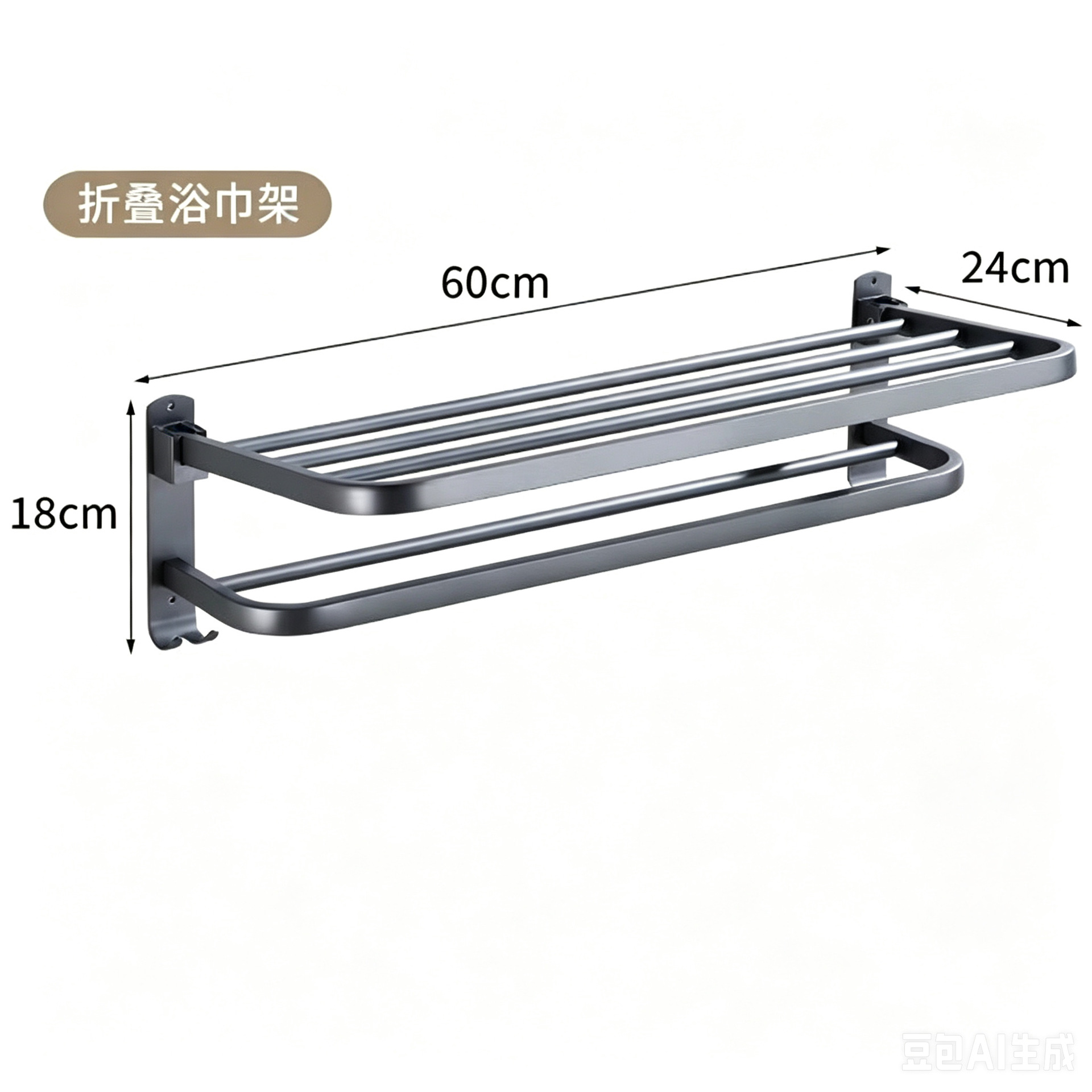 Bathroom Five-Piece Set Towel Bar Toilet Paper Holder Bathroom Hardware Set Stainless Steel Towel Rack No-Drill Hanging Accessories