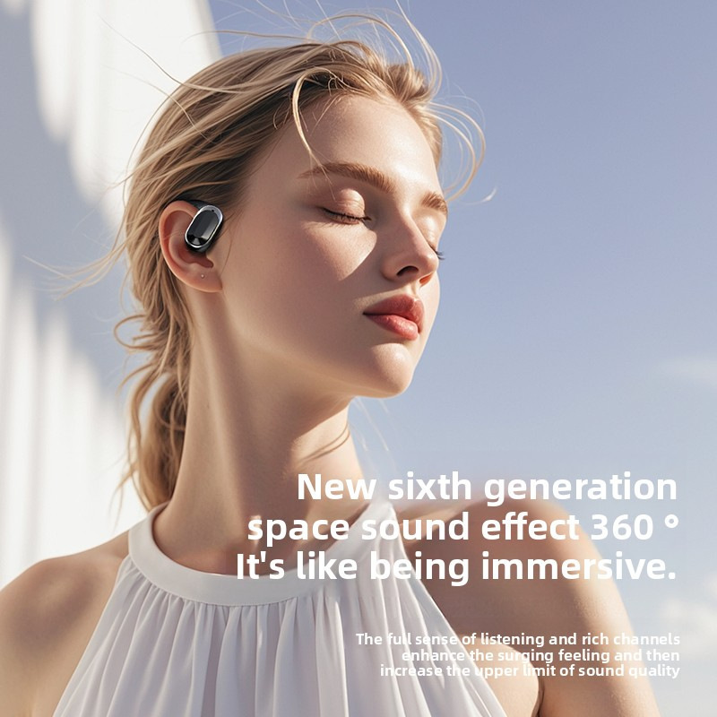 2025 New Bluetooth Headphones Clip-on Ear Non-in-ear True Wireless Sports Ultra-long Battery Life Long Wearing No Pain