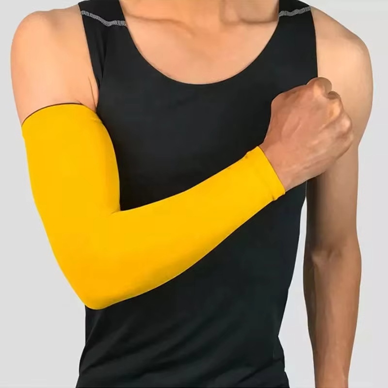 Sports arm sleeve, sun protection outdoor cycling running anti-slip summer sleeve, ice silk breathable high-elastic custom