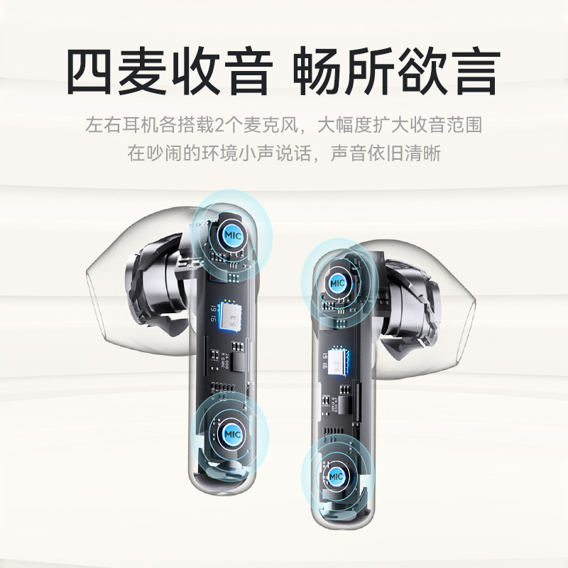 havit S3 Pro Four-Mic ENC Noise Cancellation Bluetooth Earphones Sports Wireless Long Battery Life Comfortable Fit Bluetooth 5.3