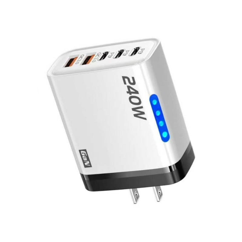 240W Dual USB+3PD Charger for Apple 17 Huawei Smartphone Fast Charging Charging Head Compatible