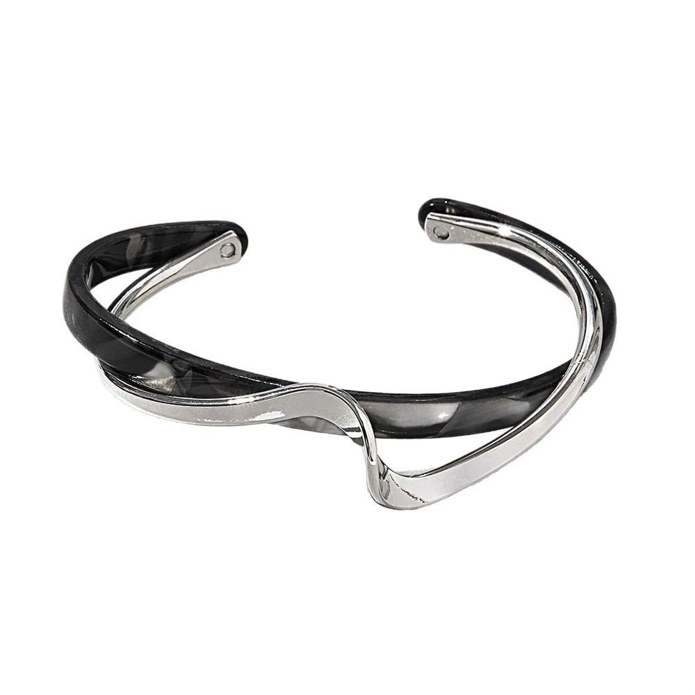 All-eco alloy bracelet - imitation mother-of-pearl open bracelet metal bangle